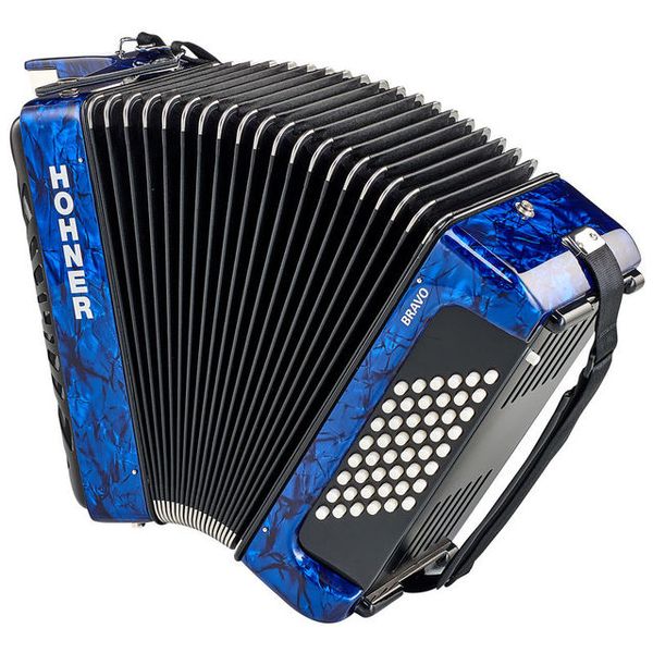 Hohner Bravo II 48 Blue silent key