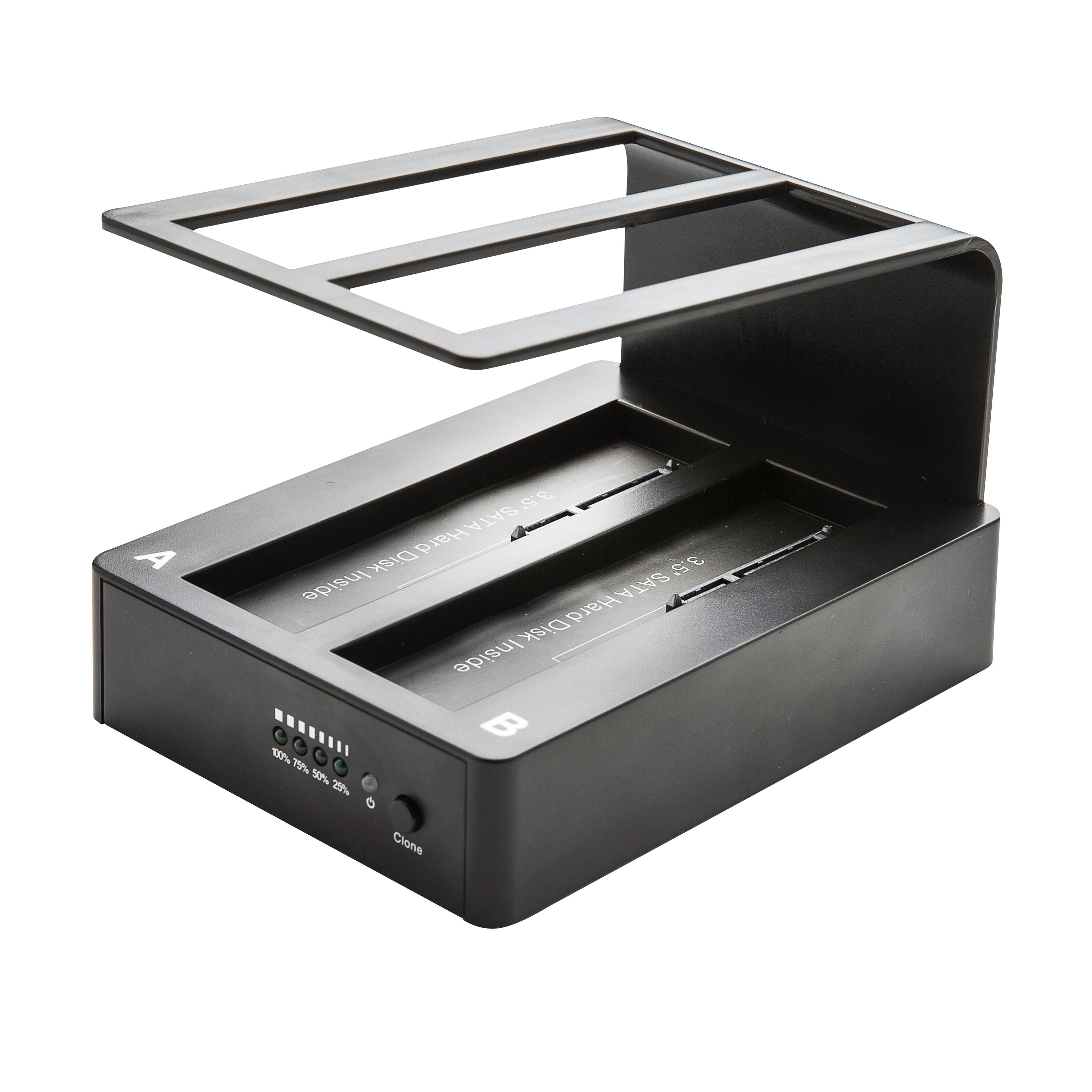 Plexgear USB 5 Gb/s-dokkingstasjon med diskkloning