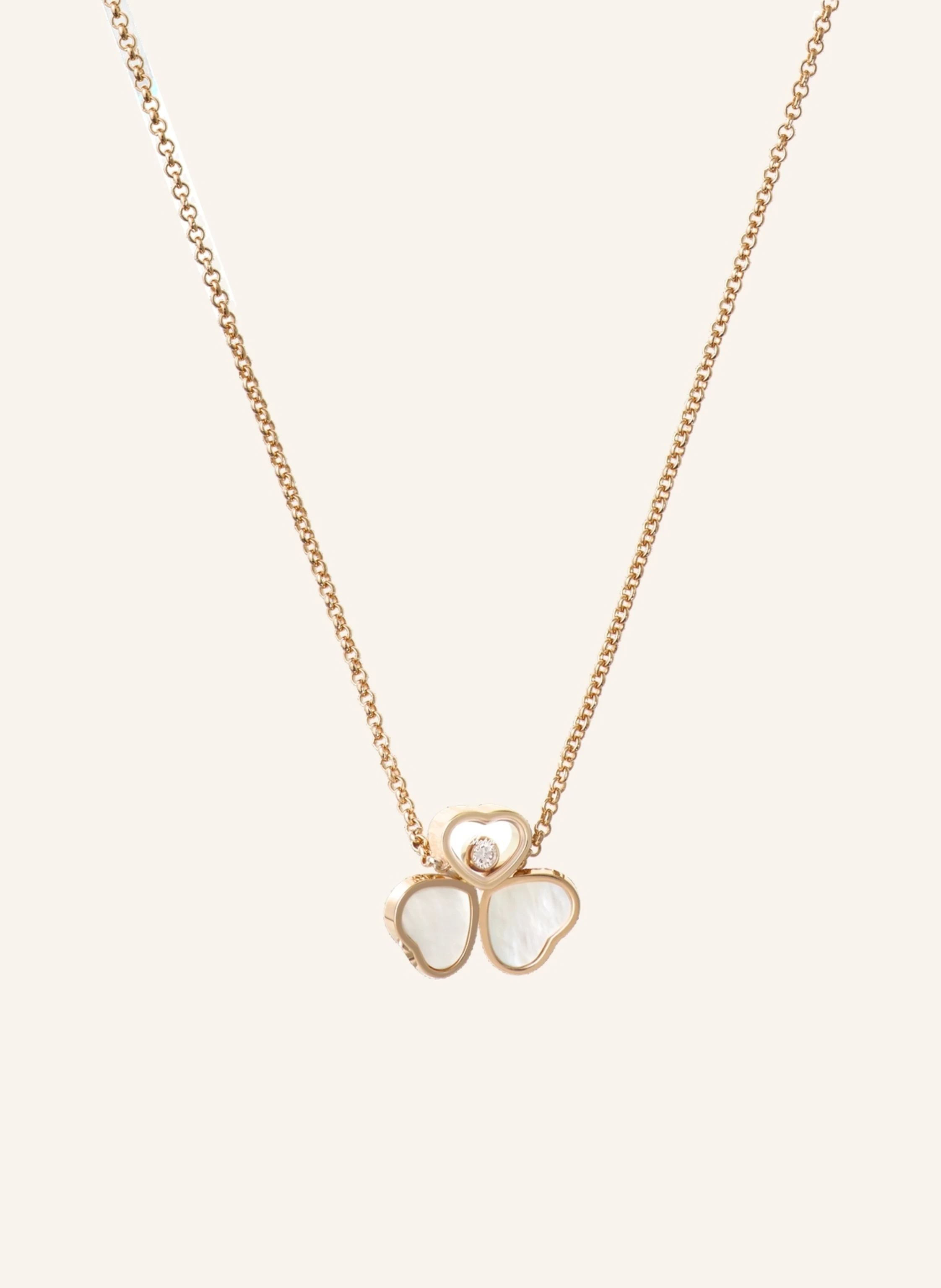 Chopard Halskette HAPPY HEARTS WINGS Halskette aus 18 Karat Roségold, Diamanten und Perlmutt