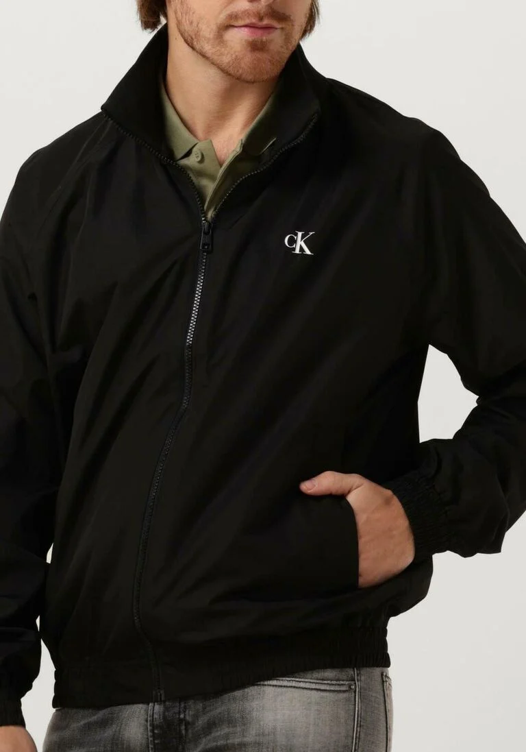 CALVIN KLEIN zwarte calvin klein jack unpadded harrington jacket