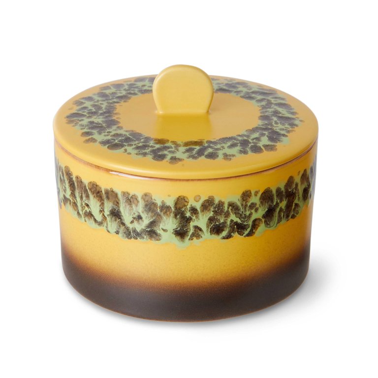 HKliving 70's Ceramic koektrommel voorraadpot disco