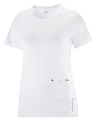 Maillot manches courtes Salomon Cross Run Graphic Blanc Femme