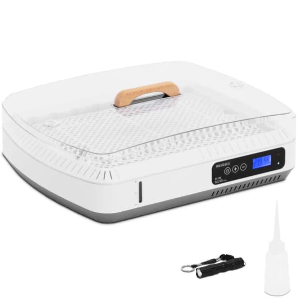 Automatisk klekkerugemaskin for 35 egg med et luftfuktingssystem og et 80 W ovoskop