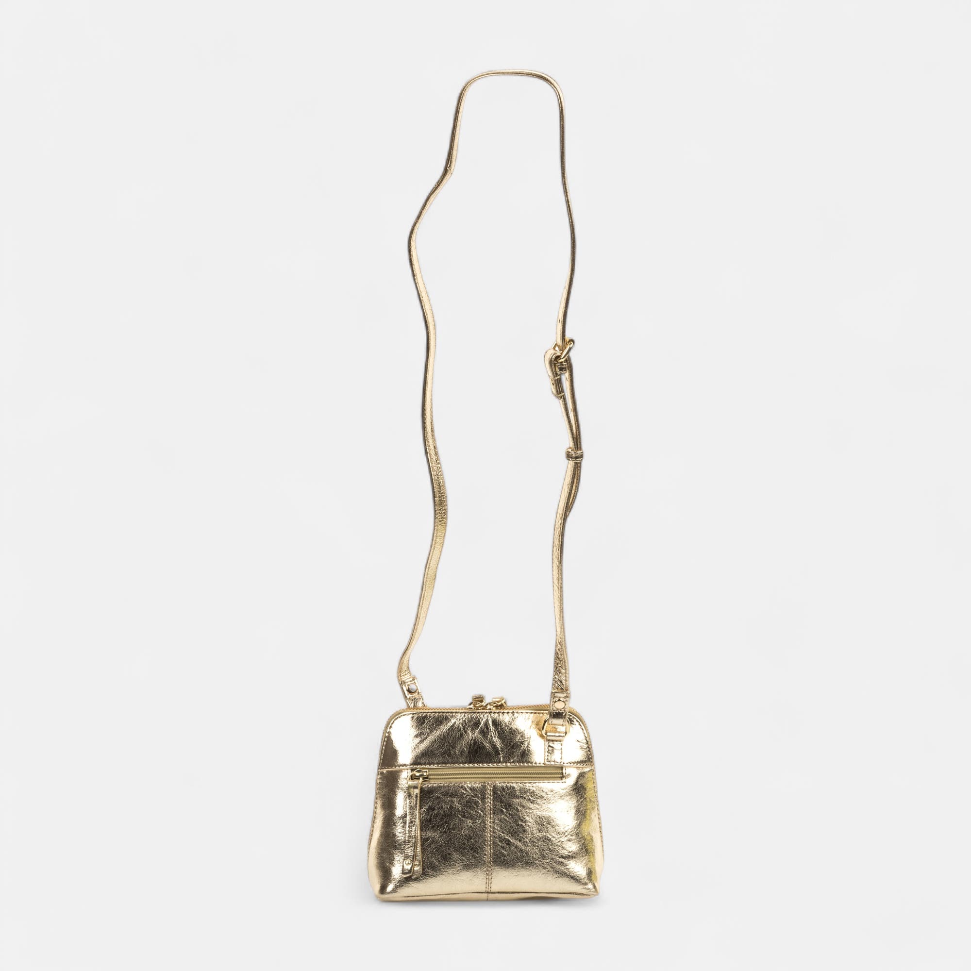 Sac bandoulière en cuir or