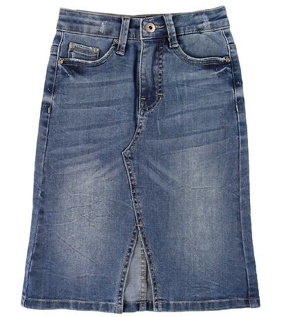 Grønt Maxi Nederdel - Janni - Blå Denim