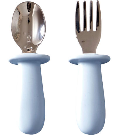 Jack o Juno Kinderbesteck - Silikon/Edelstahl - Pale Blue