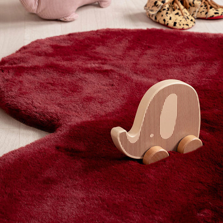 Kindervloerkleed - Huggy Hart Rood | Super fluffy!
