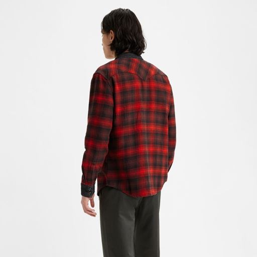 Levi's Langærmet Skjorte, Rød/Grå, M