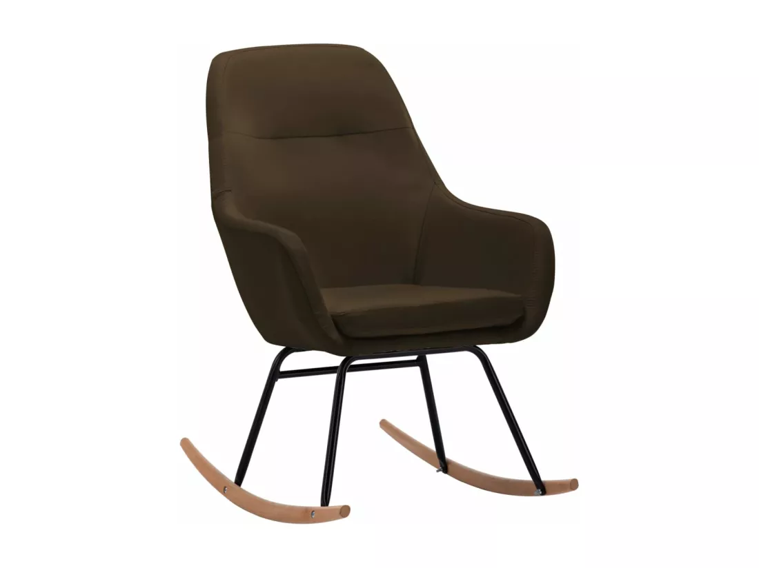 Chaise à bascule Marron Tissu