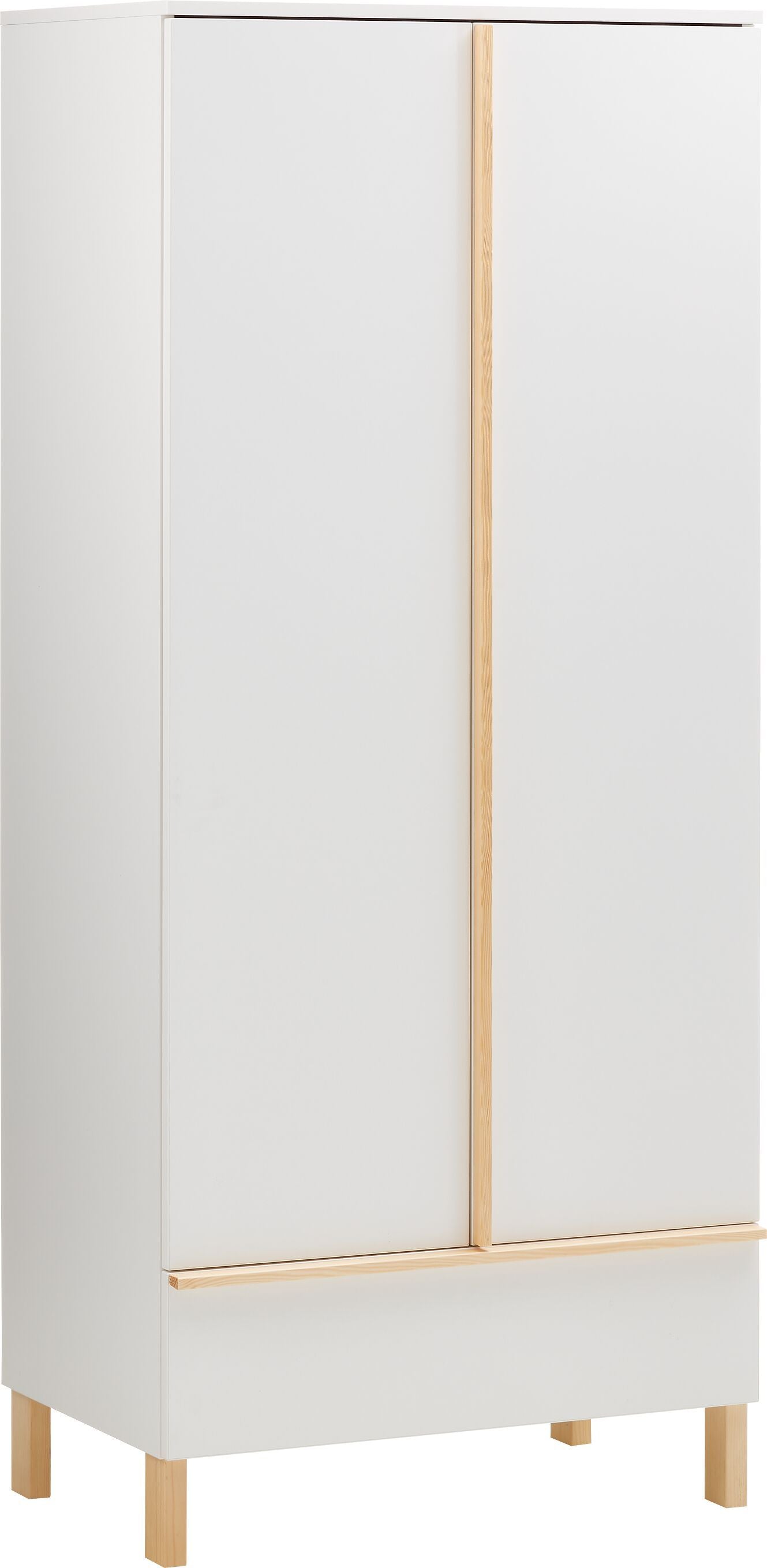 MIO Schrank - Weiss / B: 80.0 cm x T: 52.0 cm x H: 185.0 cm