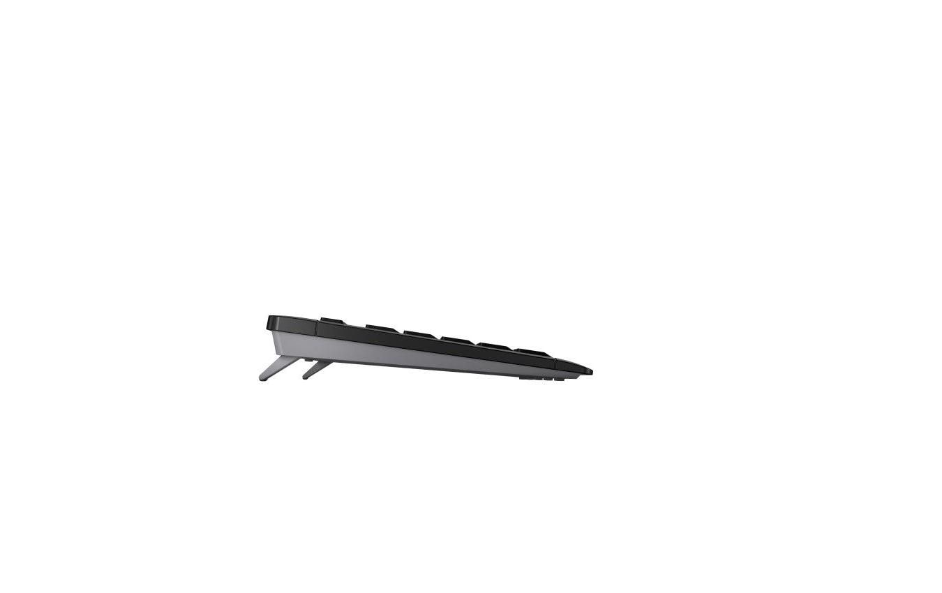 Funk-Tastatur Stream CH-Layout SchwarzSchlanke Tastatur mit flüsterleisem Tastenanschlag