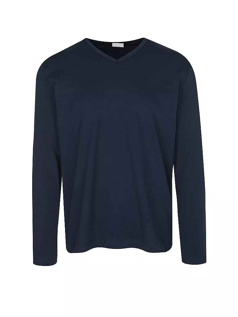 MEY Pyjama Langarmshirt  blau