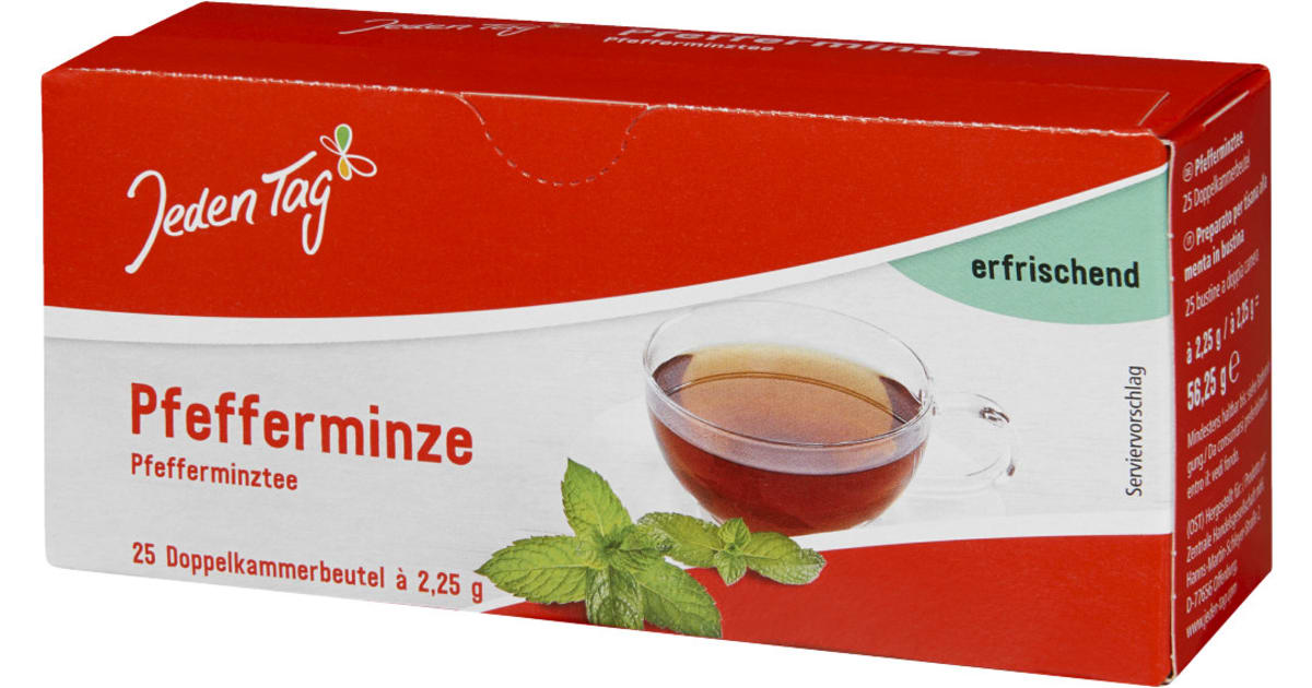Jeden Tag Pfefferminztee
