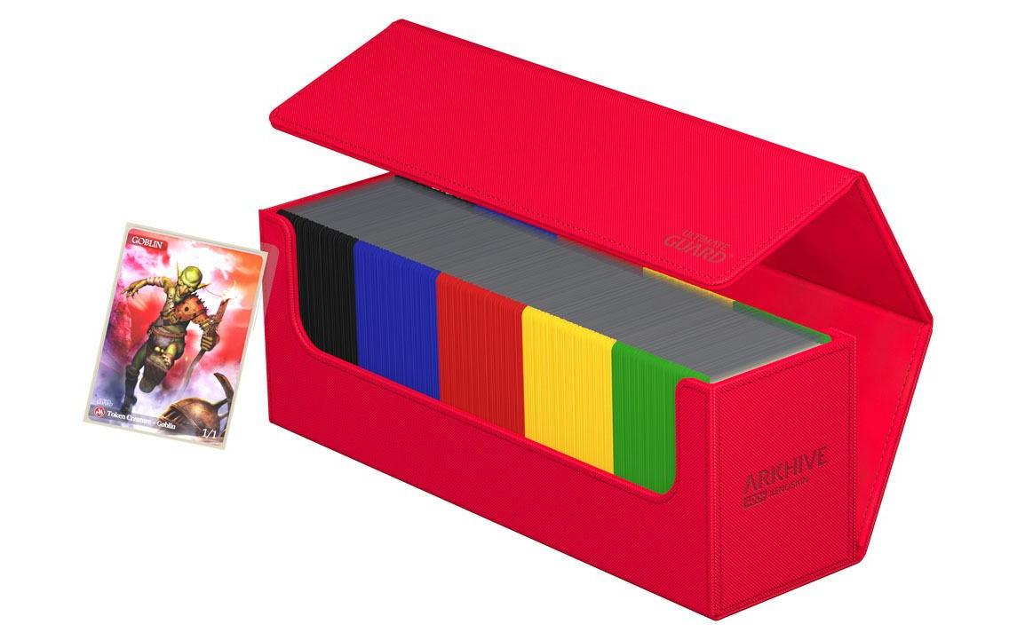 Kartenbox XenoSkin Arkhive Monocolor 400+ RotHochwertige Box für Sammelkarten in Standardgrösse
