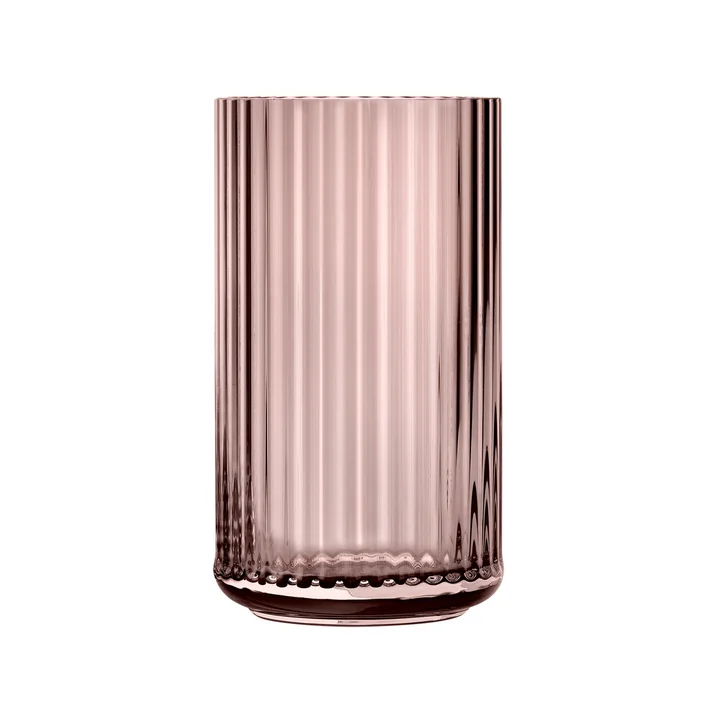 Lyngby Porcelæn - Glasvase, H 25 cm, burgundy