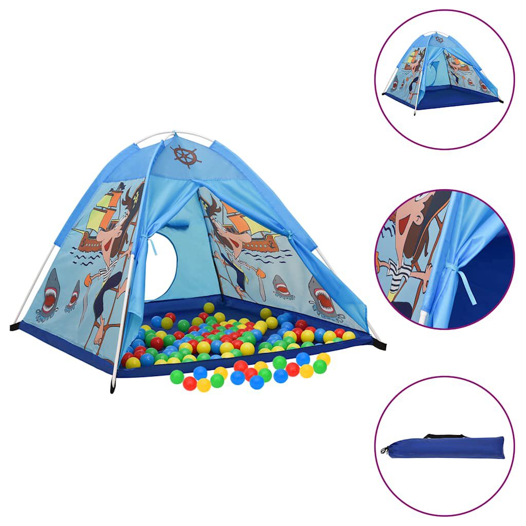vidaXL Kinderspeeltent Blauw 120x120x90 cm