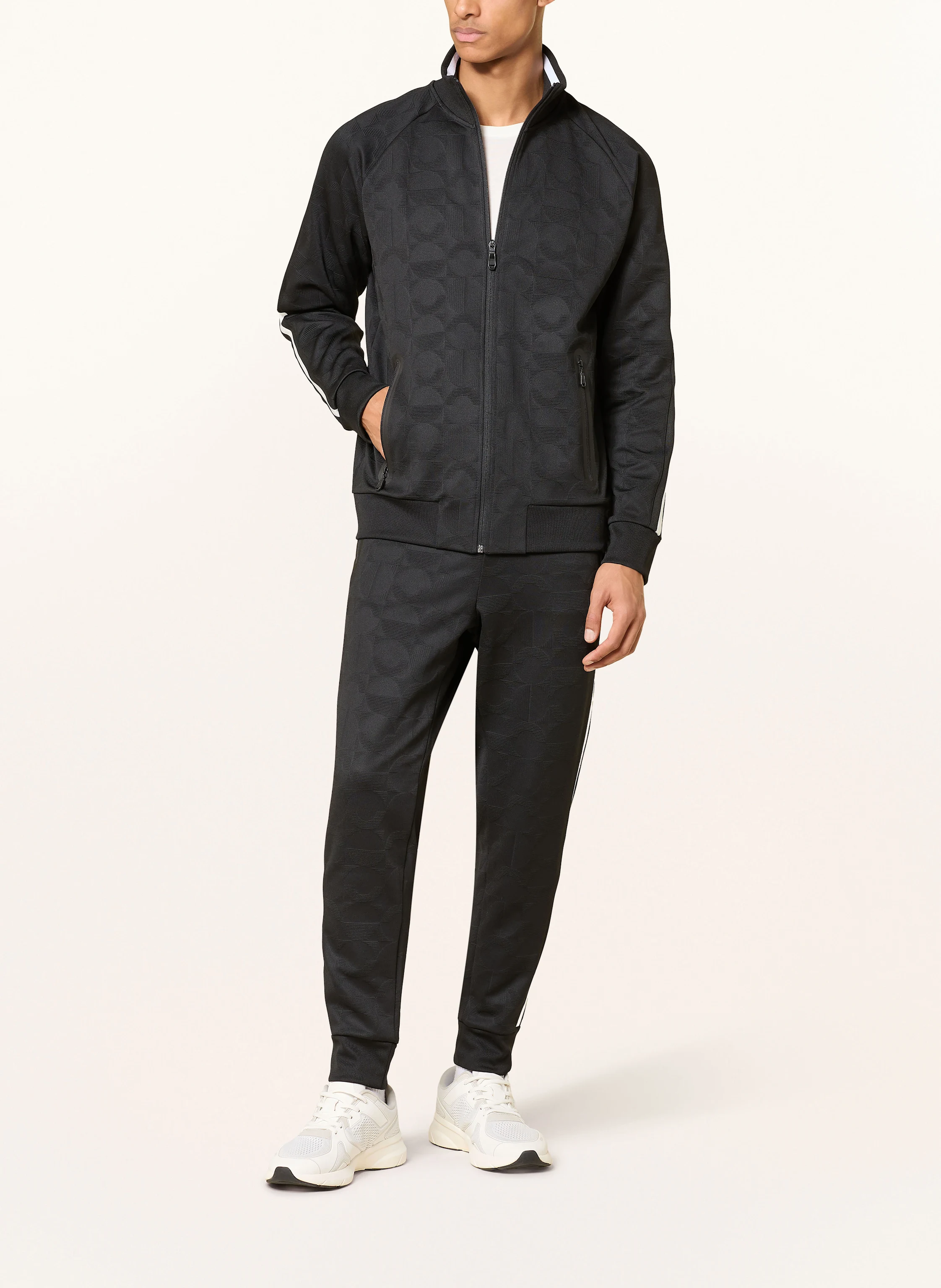 BOSS Sweatjacke SKARLEY mit Galonstreifen