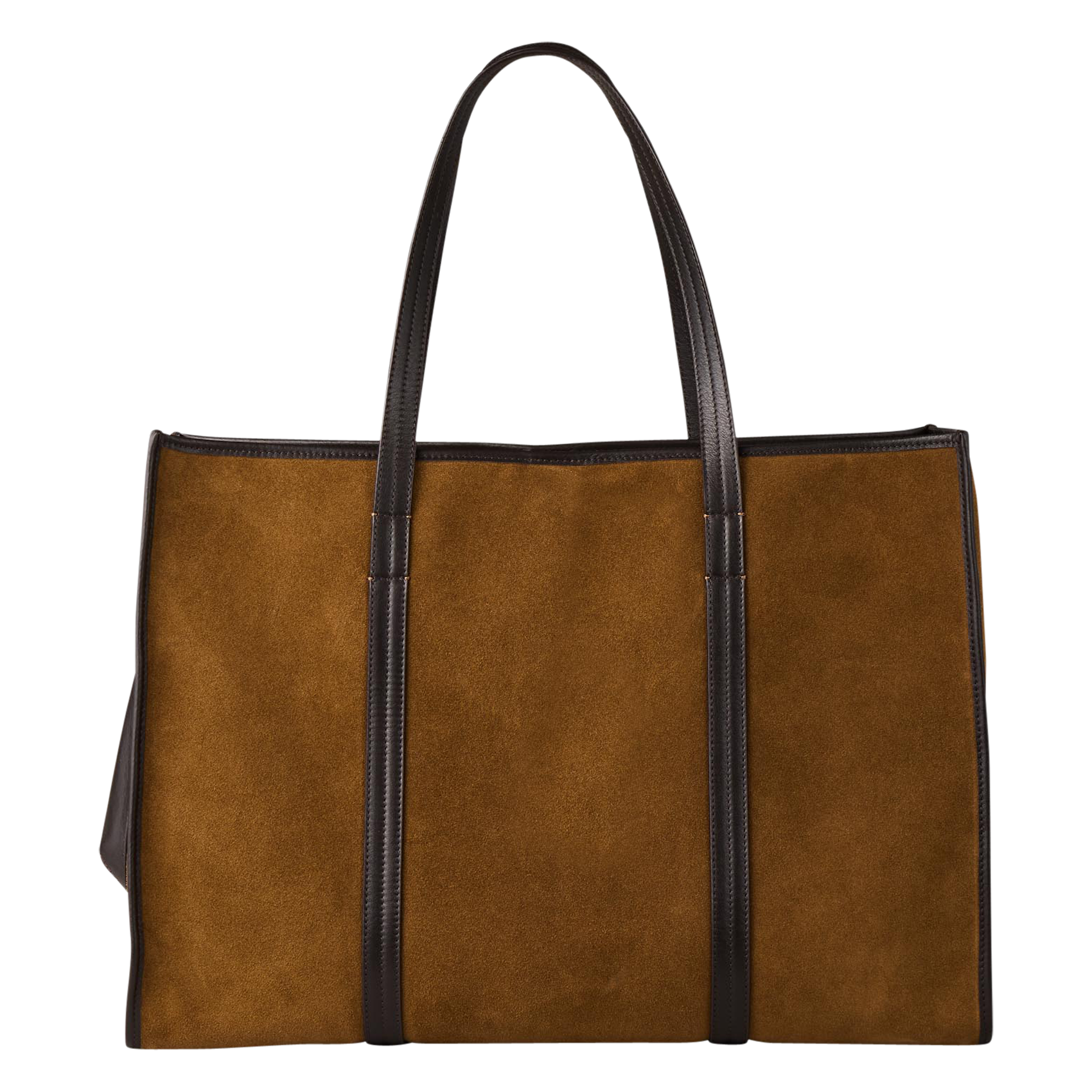 Grand cabas en cuir velours | Marron