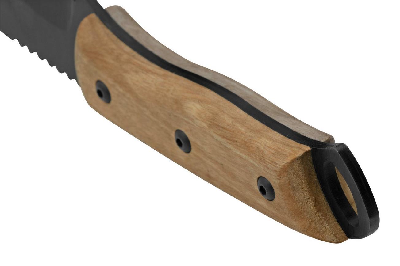 BeaverCraft BSH4 Carbon Steel Bushcraft Knife, Walnut Handle with Leather Sheath, bushcraftmes