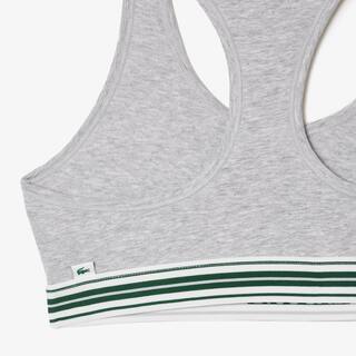 Brassière avec logo Lacoste en coton stretch Brassières - Gris - Lacoste - Femme