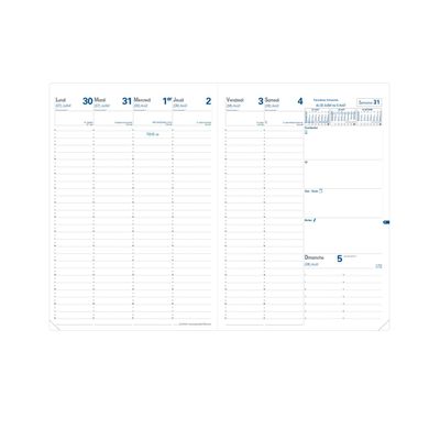 Agenda Impala EU - 1 semaine sur 2 pages - 21 x 29,7 cm - disponible dans différentes couleurs - Quo Vadis