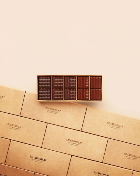 Coffret Carrés Dégustation 50 pièces | Le Chocolat Alain Ducasse 250g