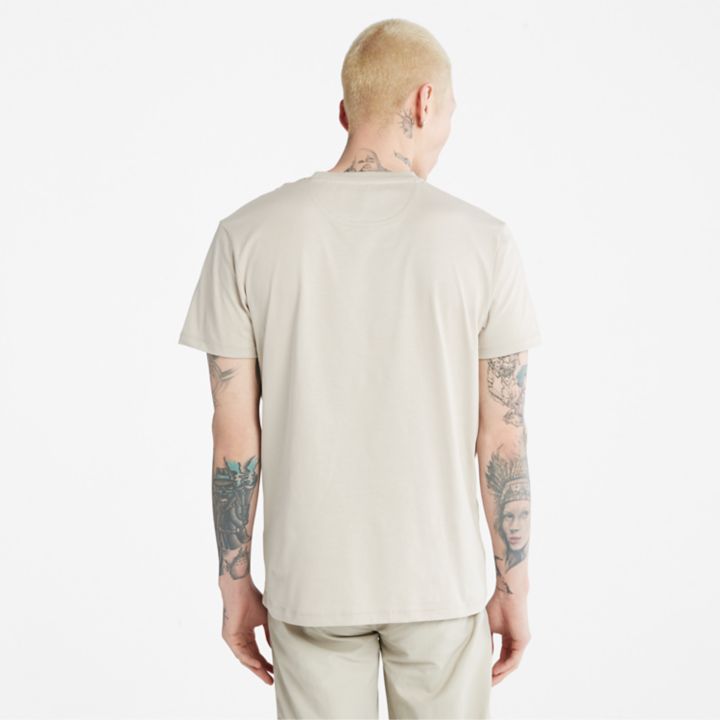 Camiseta Dunstan River Crewneck Masculina na cor Bege