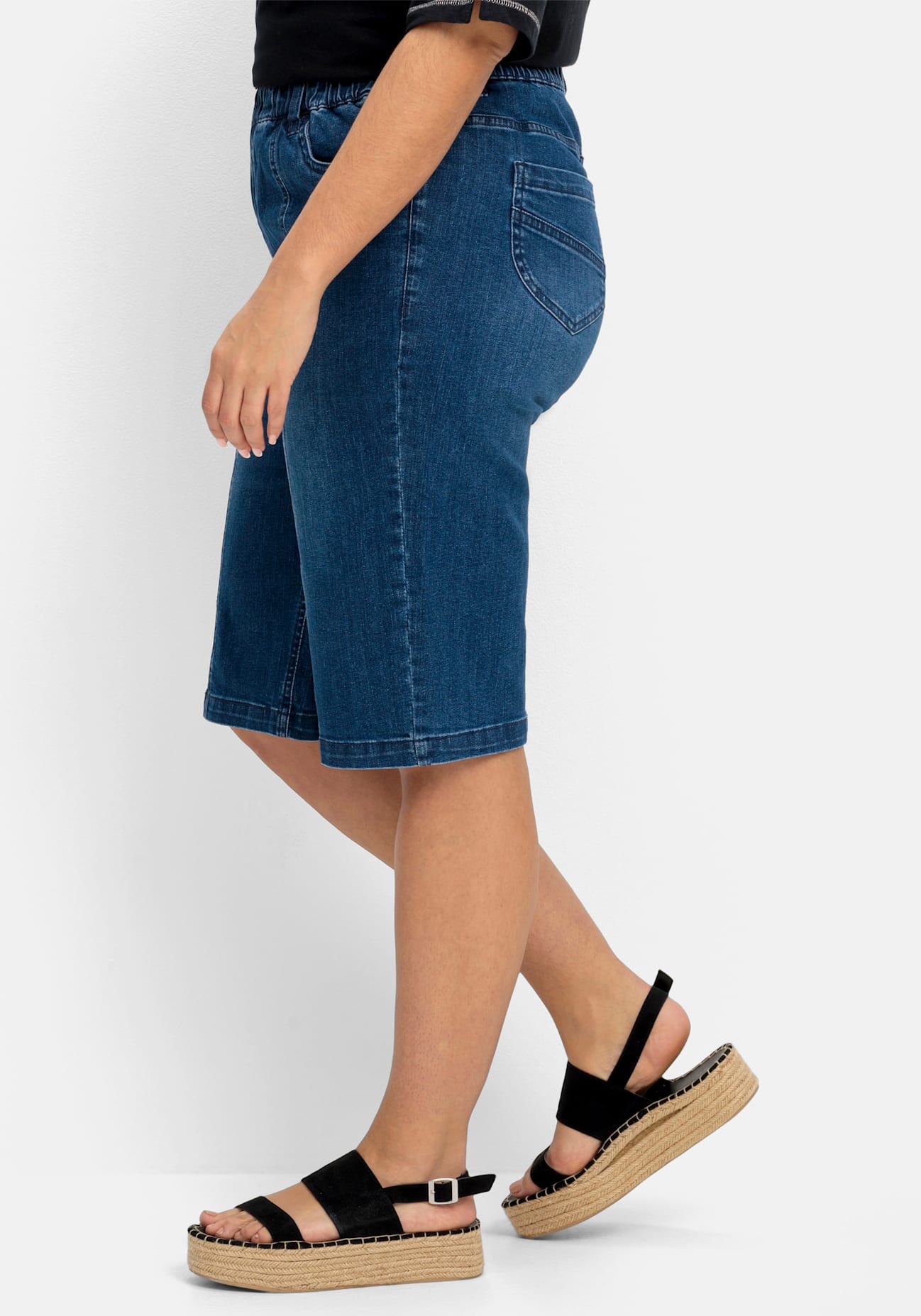 Sheego Jeansbermudas