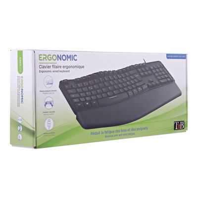 T'nB - clavier filaire ergonomique - Azerty - noir