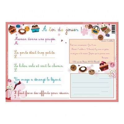 Aris Editions - Sous main éducatif effaçable 