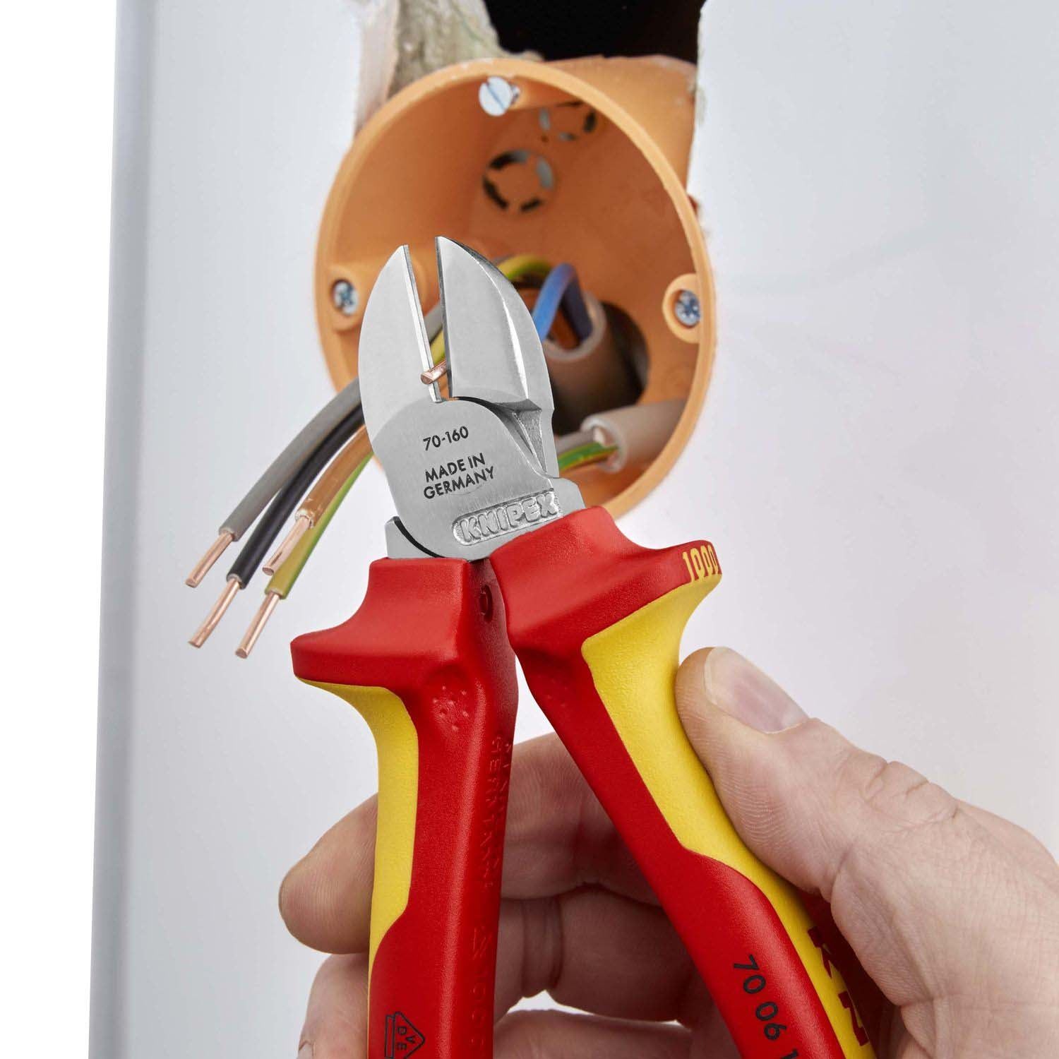 Knipex 70 06 160 Zijsnijtang Verchroomd Comfort 160mm VDE