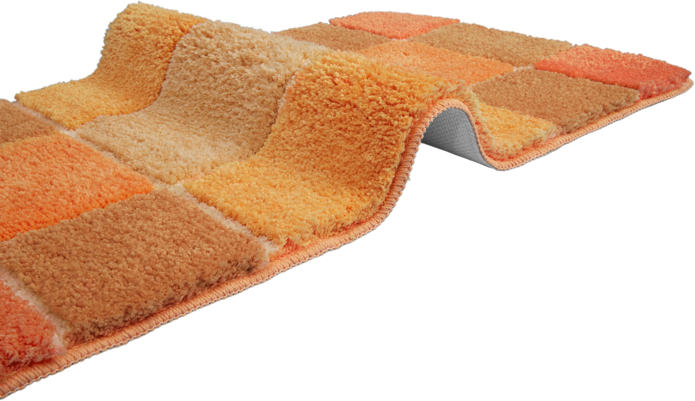 my home Badematte »Pia, Badvorleger, Badezimmer Teppich« Höhe 20 mm rutschhemmend beschichtet fussbodenheizungsgeeignet | schnell trocknend | strapazierfähig Badteppich, karierte Badematten, rechteckig, rund & als 3-tlg. Set