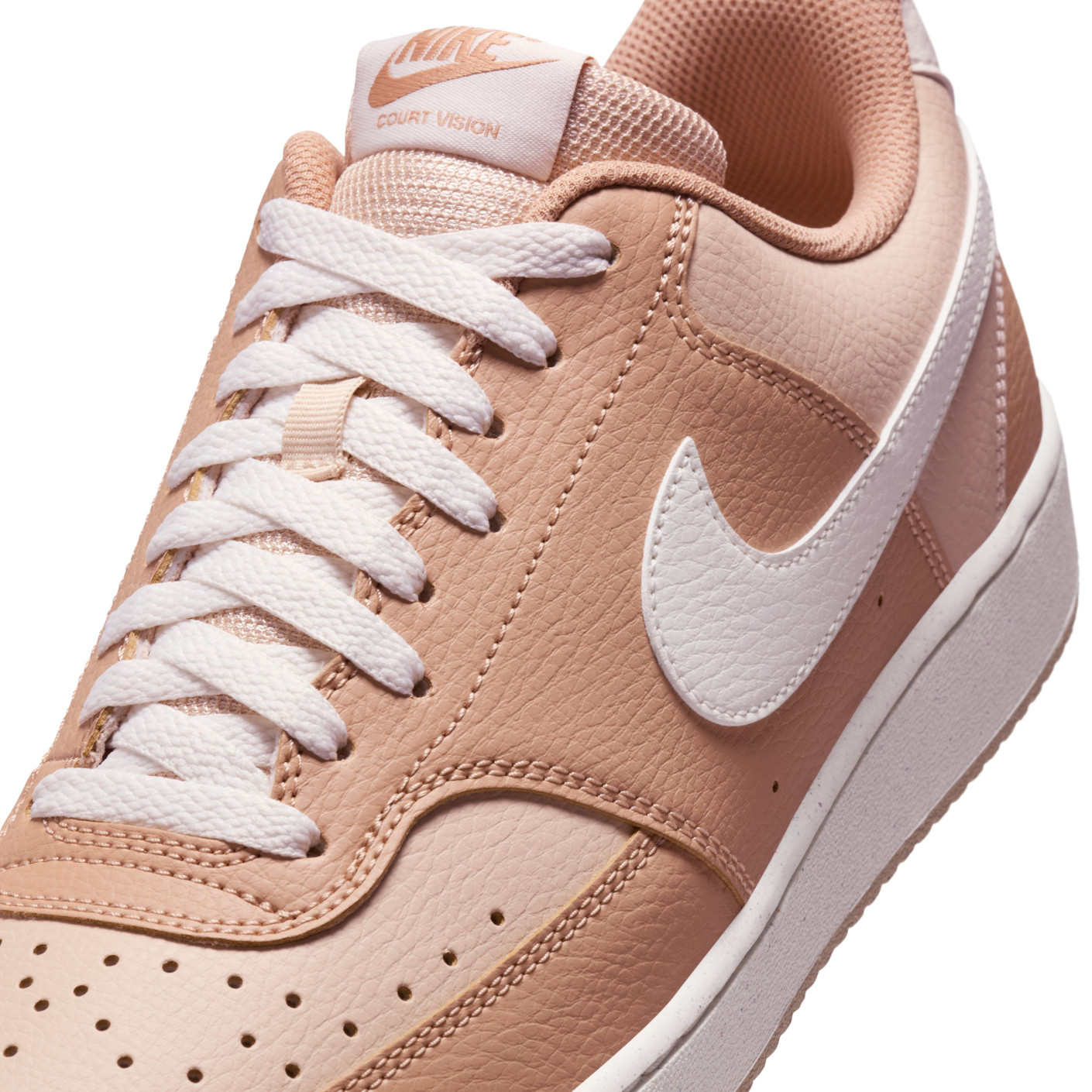 Nike Court Vision Low Sneakers Bruin Lichtbruin Wit