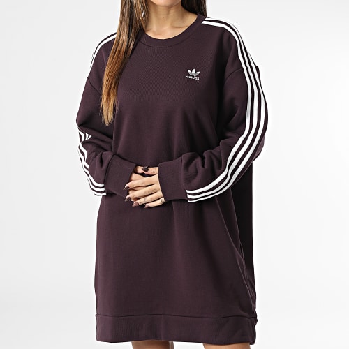 Robe Sweat Crewneck Femme HM4689 Bordeaux