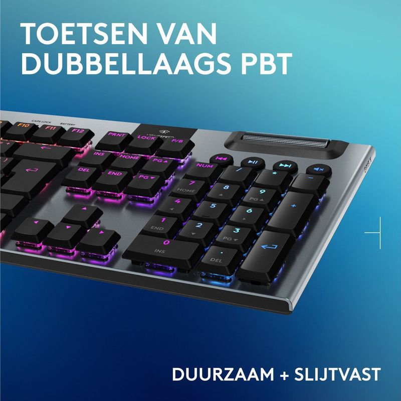Logitech - G915 X Lightspeed - Draadloos Toetsenbord - Zwart - Mechanisch