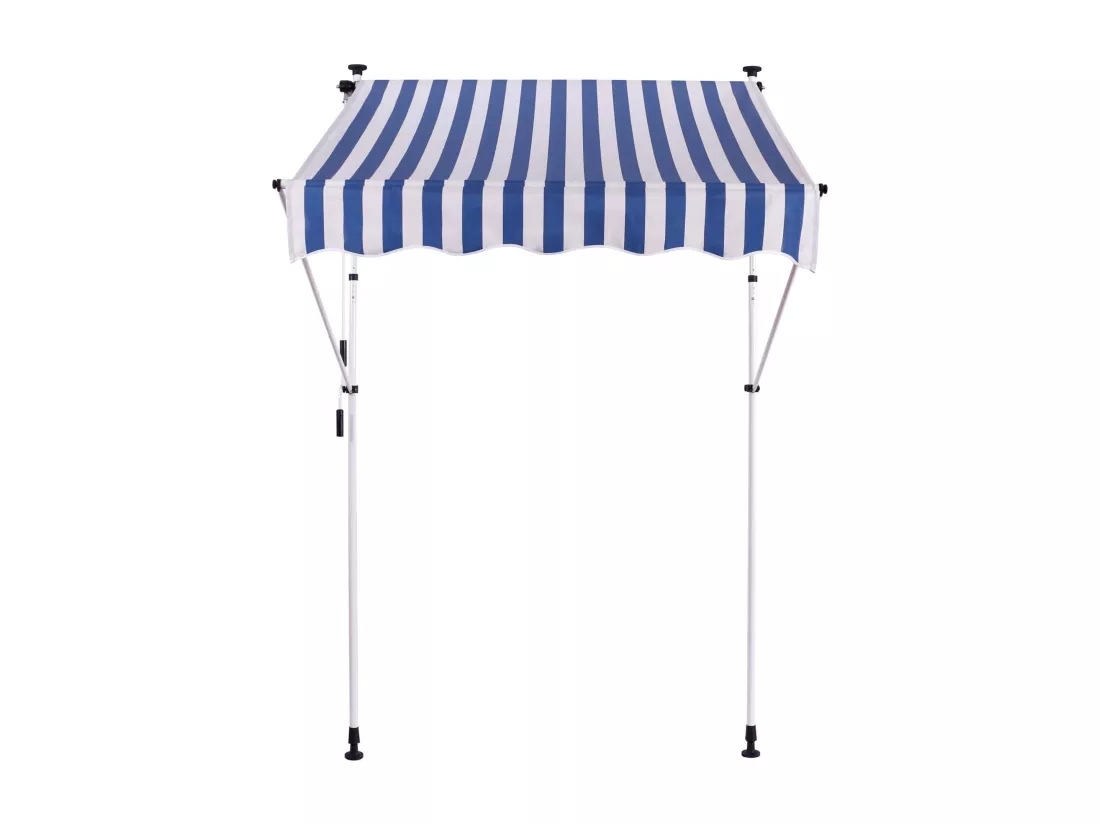 Store banne terrasse auvent blanche 150 x 120 x 200 cm 10_0002958
