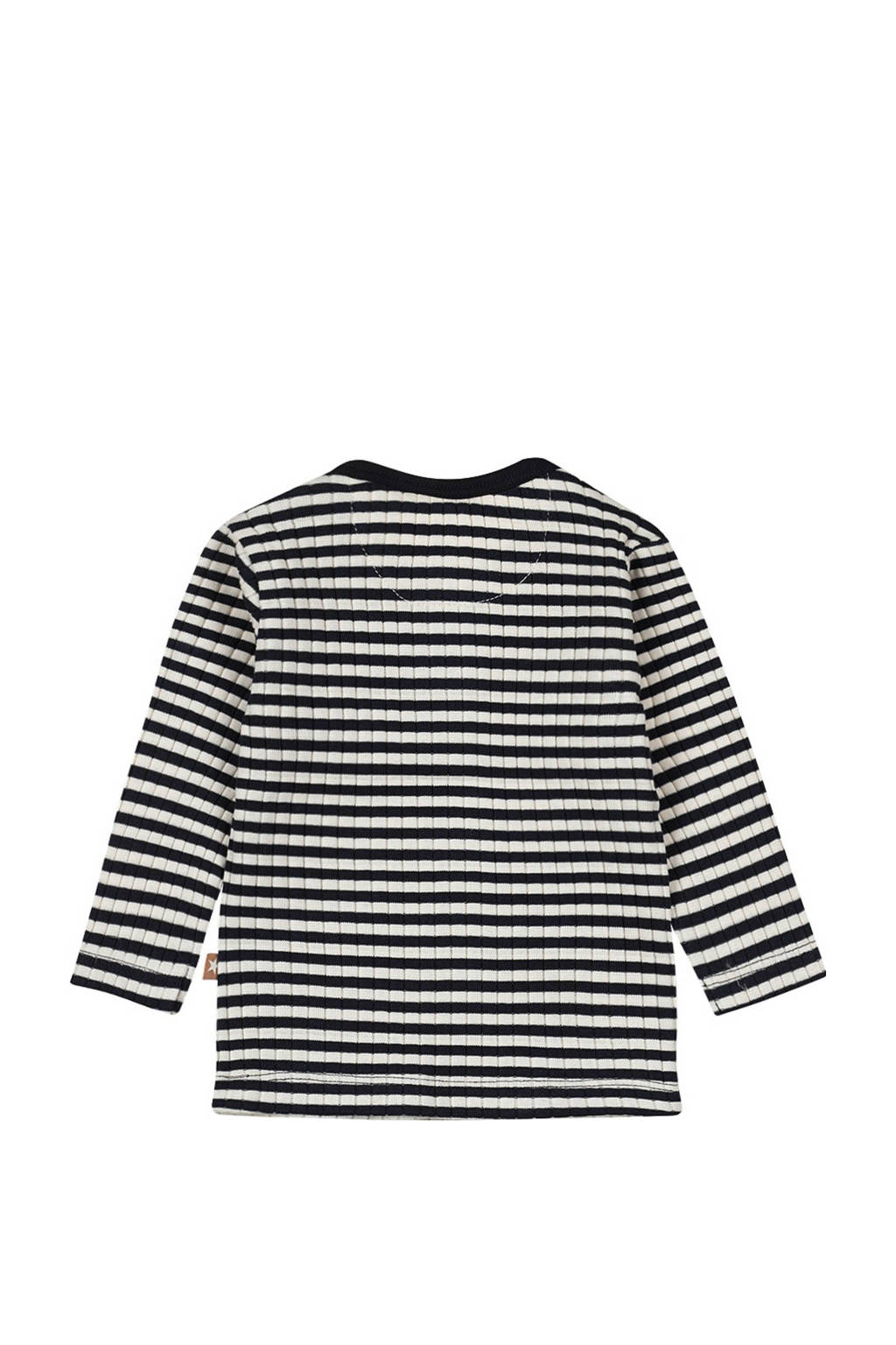 Dirkje baby gestreepte longsleeve blauw/wit