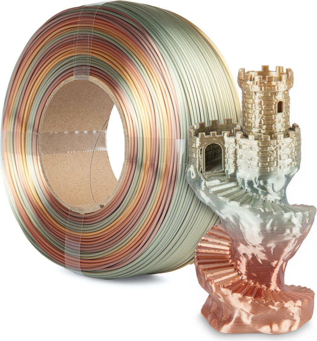 Spectrum  ReFill PLA Silk Rainbow Ancient, 1,75 mm / 1000 g    Refill PLA mit Farbverläufen & Satineffekt in Rainbow Ancient