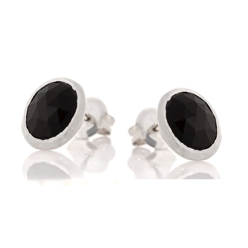 BOUCLES D'OREILLES ONYX ARGENT