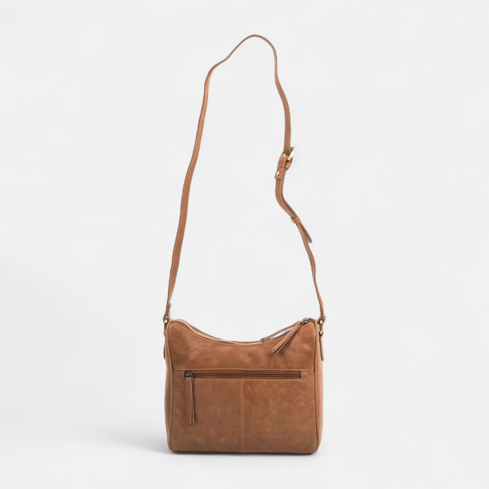 Sac bandoulière en cuir cognac