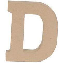 Lettre D kraft 20cm - Kraft