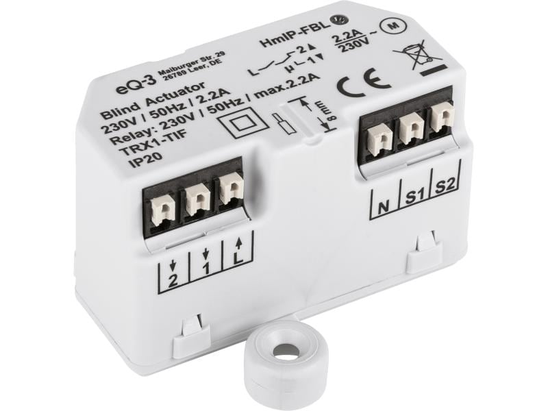 Homematic IP Smart Home Funk-Jalousieaktor Unterputz Unterputzaktor zum Steuern von Jalousien und Rollläden – HmIP-FBL