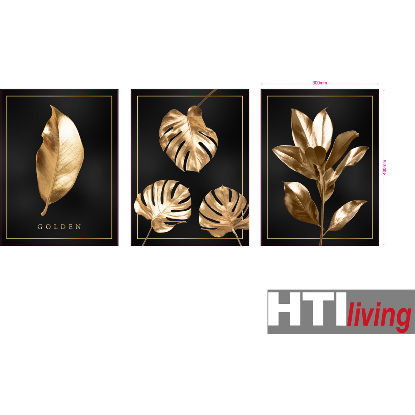 HTI-Living Bilder 3er Set Canvas