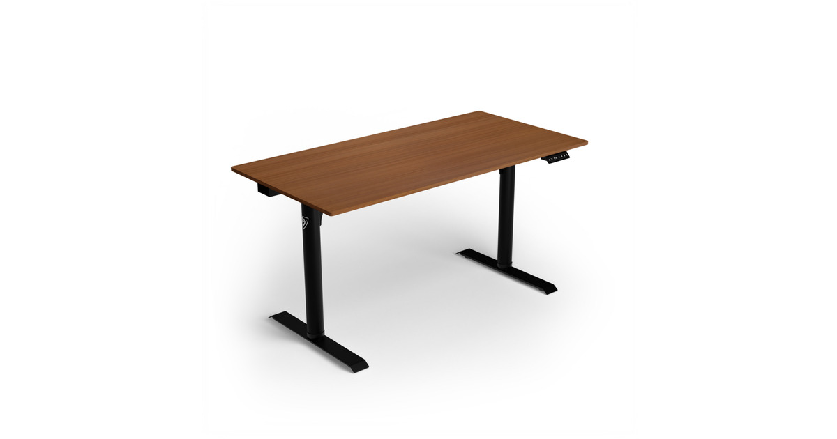 ArozziArena Nordico Sit/Stand Desk - Dark Walnut gaming desk  (Zwart)