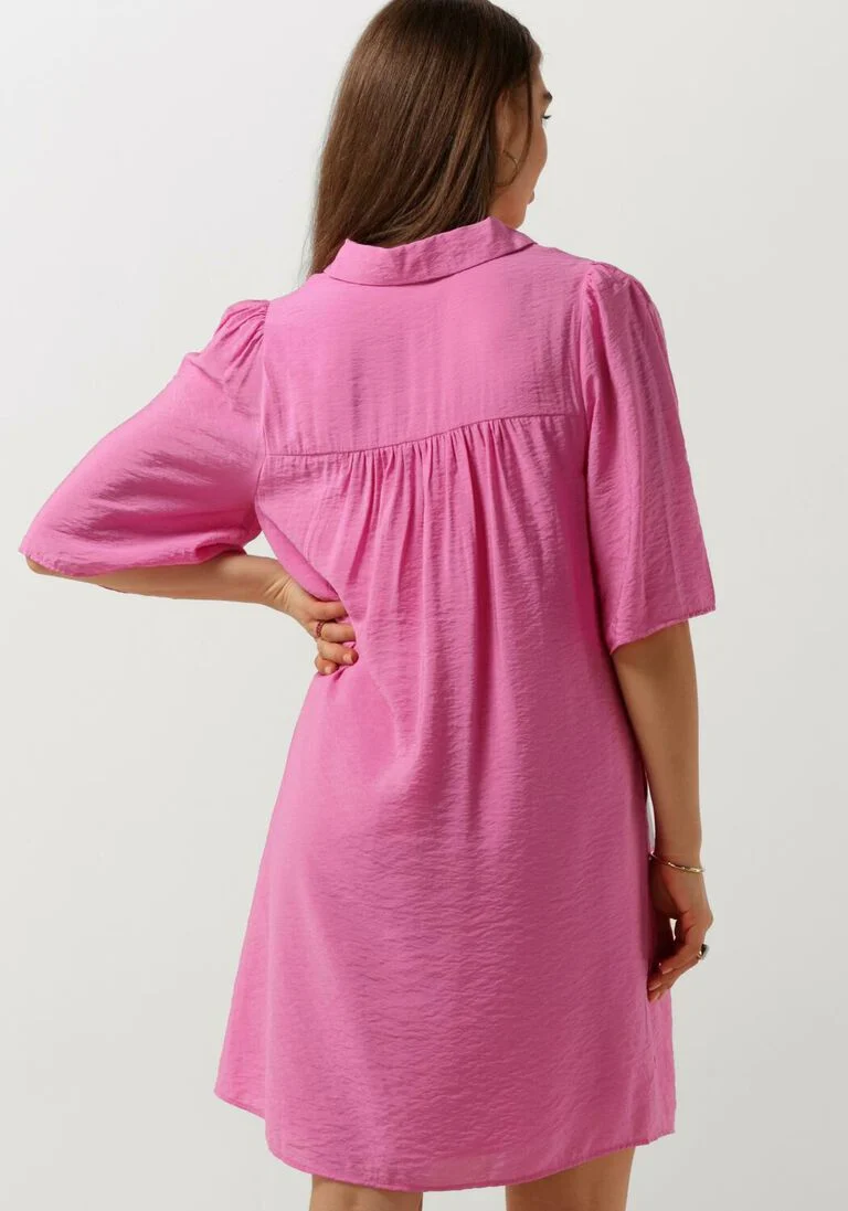 CATWALK JUNKIE roze catwalk junkie midi jurk flare sleeve button up blouse dress