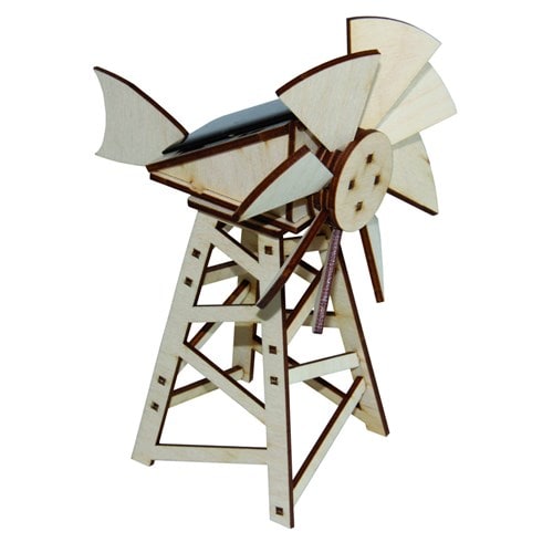 Eolienne solaire en bois à construire