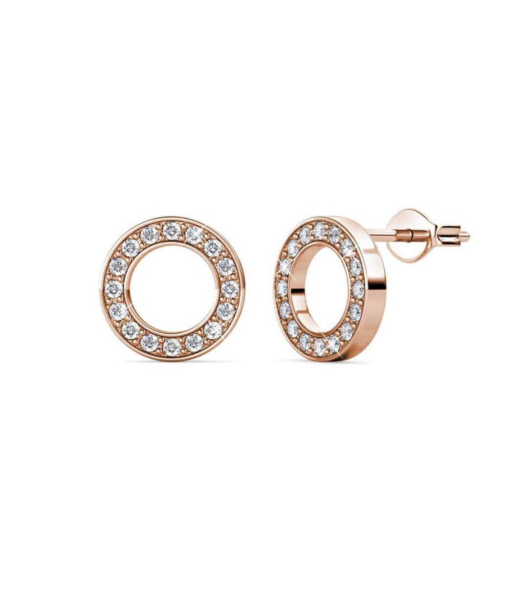 Boucles d'oreilles Ophir - Or Rosé et Cristal
