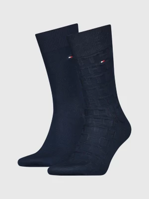 Pacote com 2 pares de meias clássicas com monograma.
