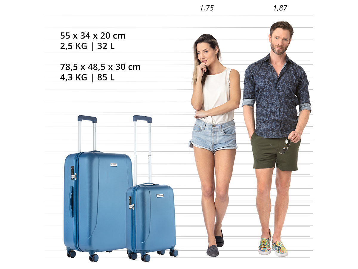 CarryOn Skyhopper 2-delige TSA kofferset - Blue