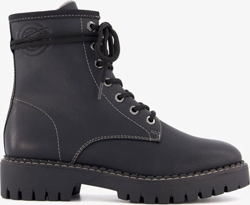 s Oliver gevoerde dames veterboots zwart